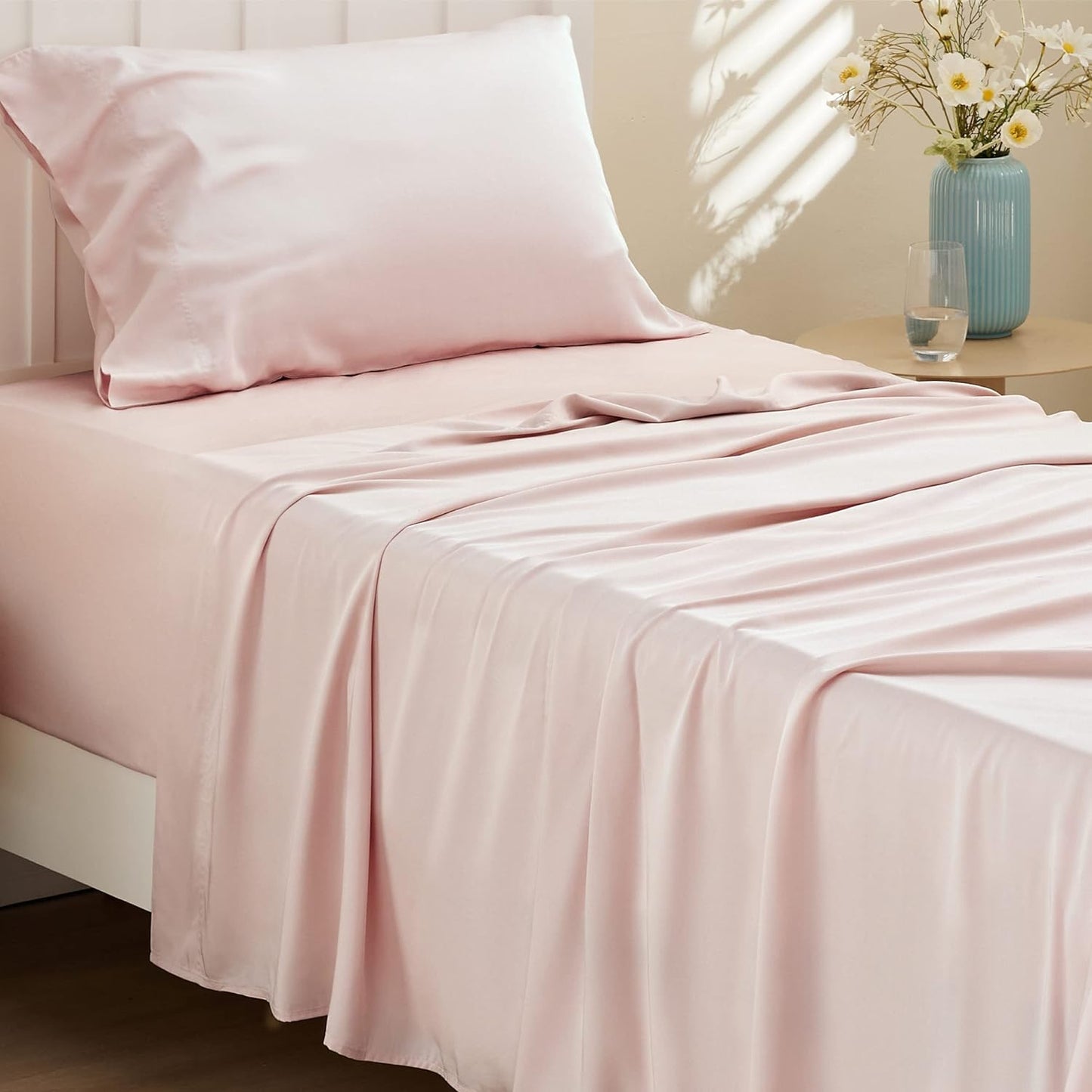Cooling Sheets Twin Set for Hot Sleepers - Soft Bamboo Bedding