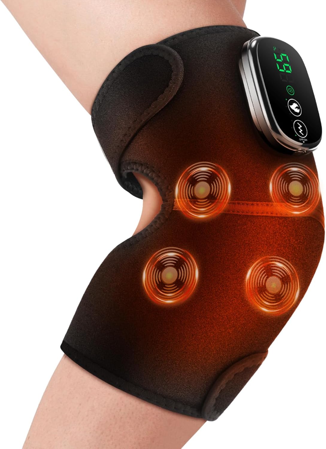 Cordless Knee Massager with Heat and Vibration for Relief