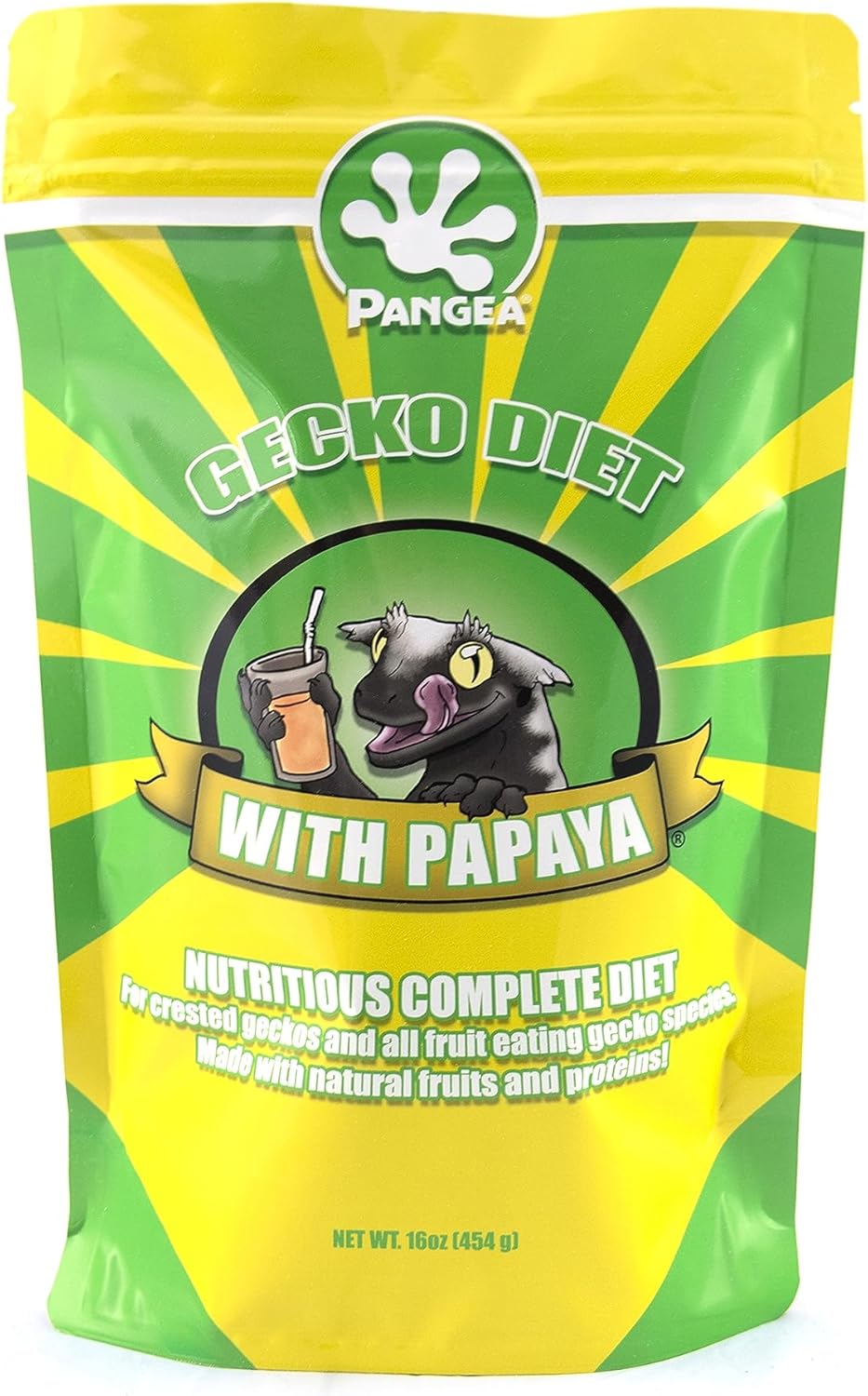 Pangea Gecko Diet with Papaya 16 oz for Healthy Crested Geckos