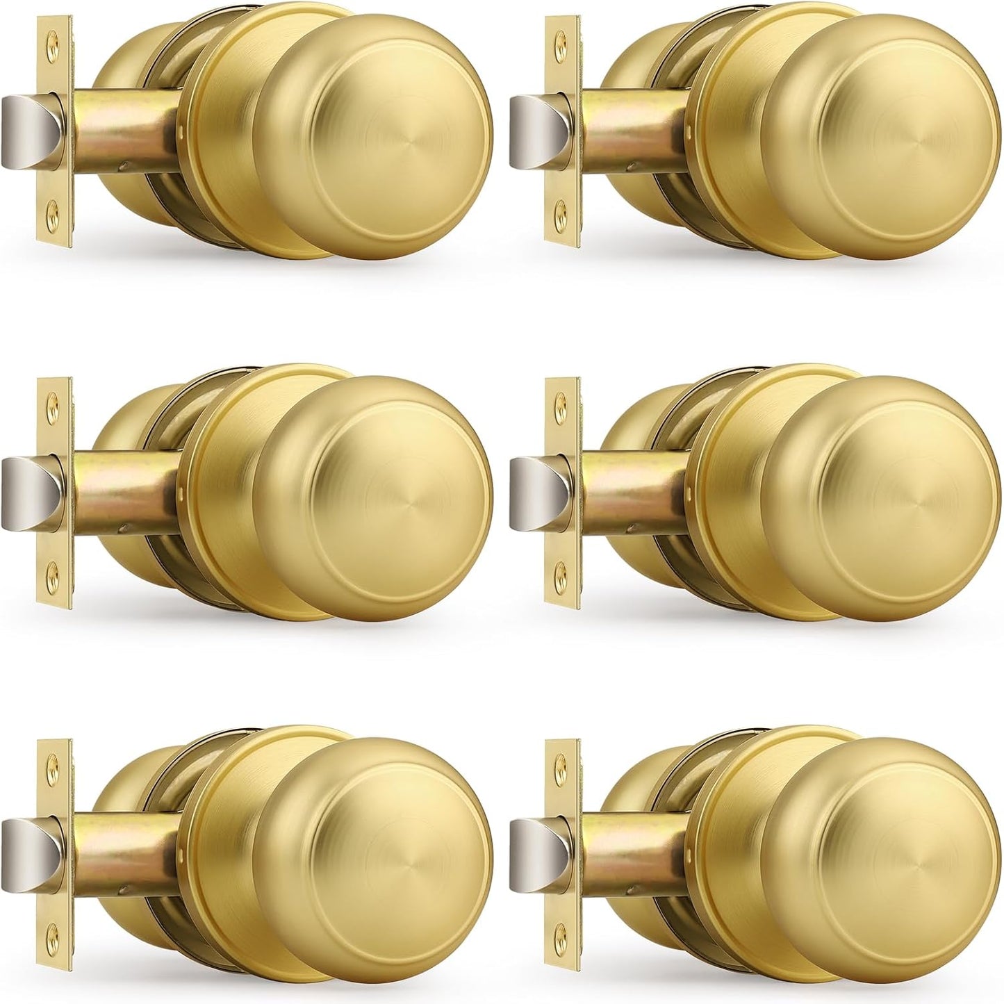 Probrico Interior Door Knob Set for Hallway and Closet Use