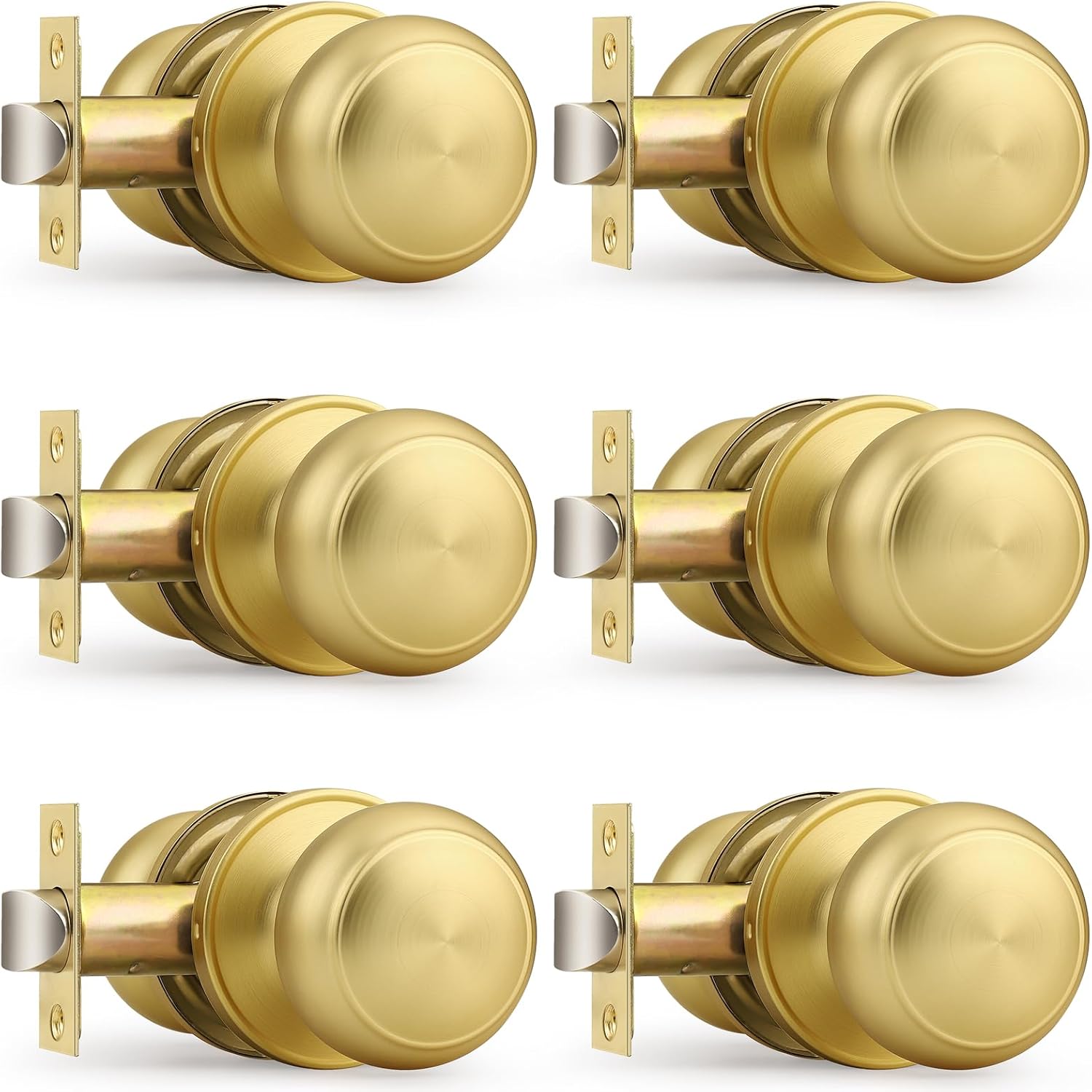 Probrico Interior Door Knob Set for Hallway and Closet Use