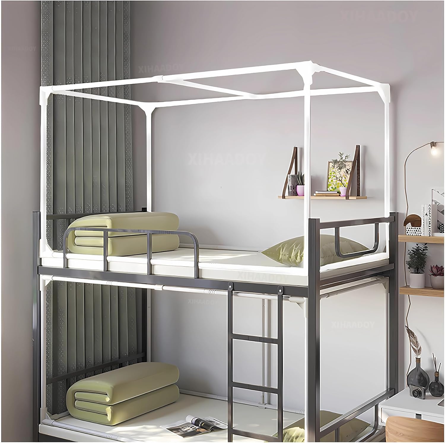 Retractable Twin Bed Canopy - Student Dorm Essential