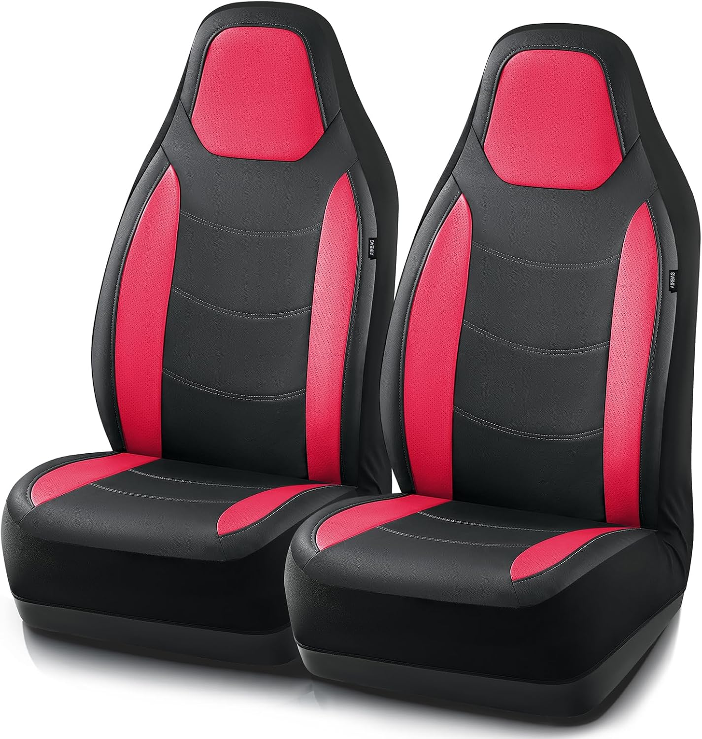 Road Comforts Hot Pink Leather Car Seat Covers for Most Cars