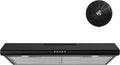 30 in Black Under Cabinet Range Hood - Quiet 300 CFM Vent Hood