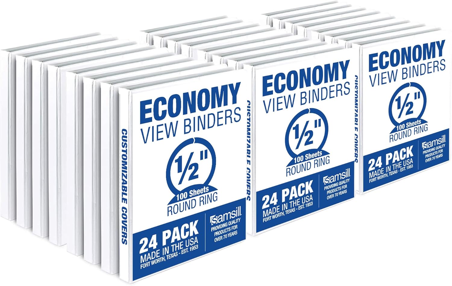 0.5 Inch 3 Ring Binders for School, Home, and Office Use