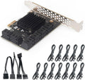 PCIe x1 to 12-Port SATA3.0 Expansion Card for SSD/HDD