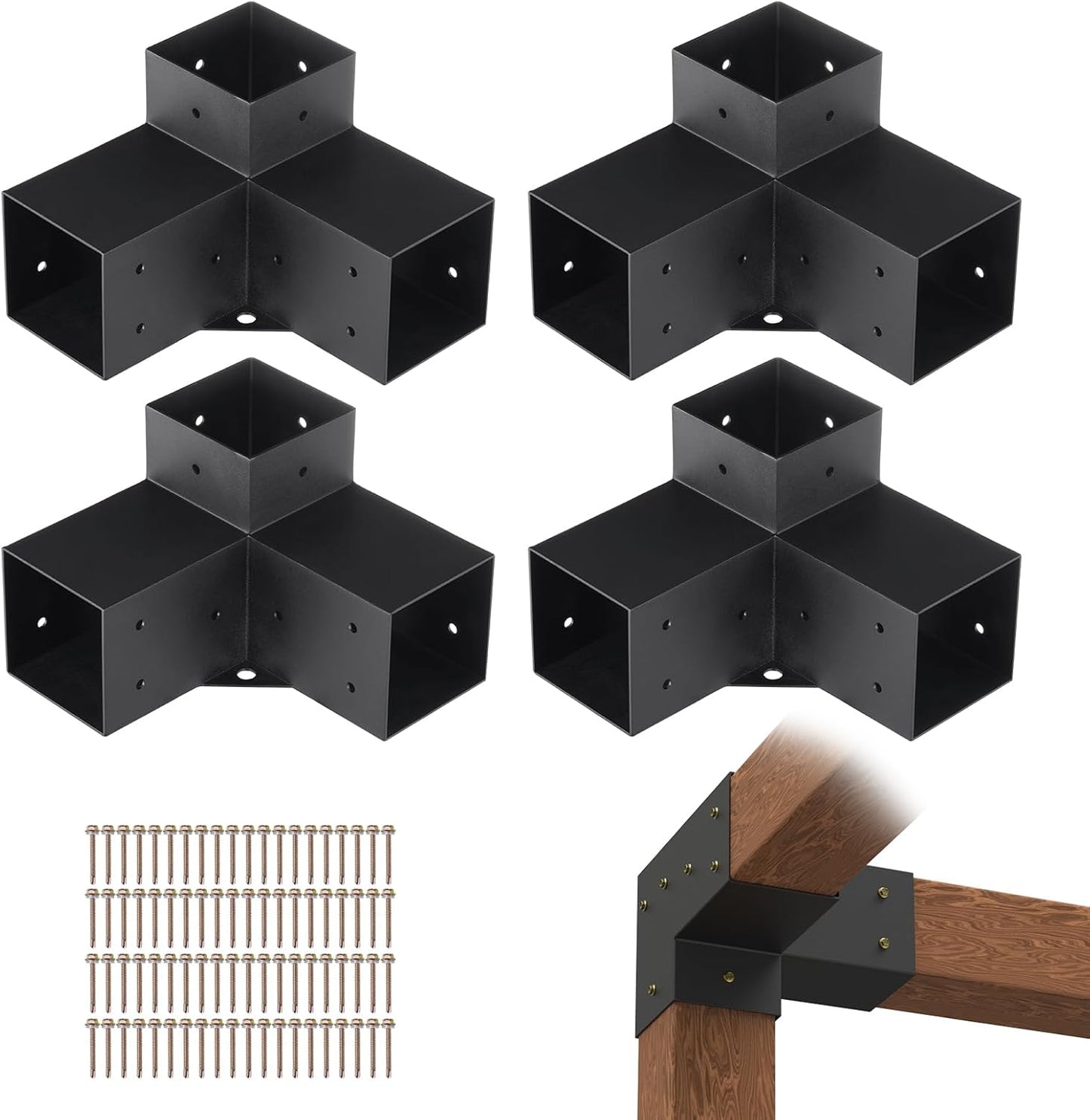 VEVOR Pergola Bracket Kit for 4inx4in Wooden Beams