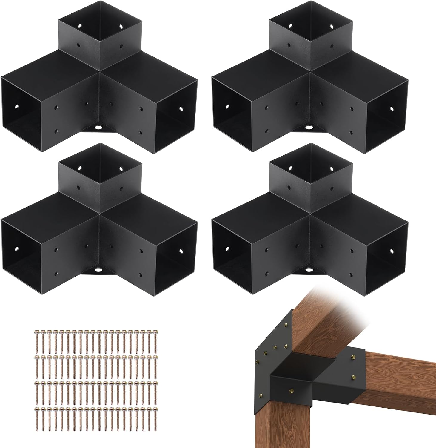 VEVOR Pergola Bracket Kit for 4inx4in Wooden Beams