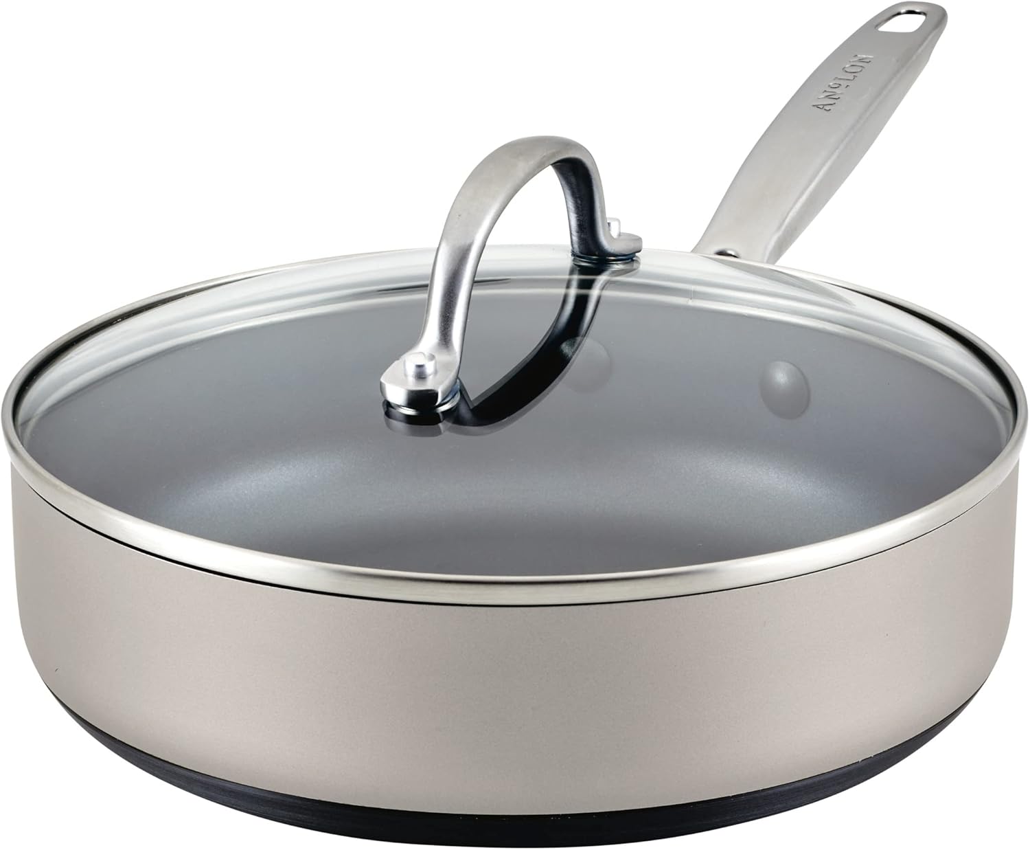 Anolon Achieve 3 Quart Nonstick Saute Pan with Lid for Cooking