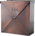 NACH Mailboxes for Outside Wall Mount - Extra Large Antique Copper