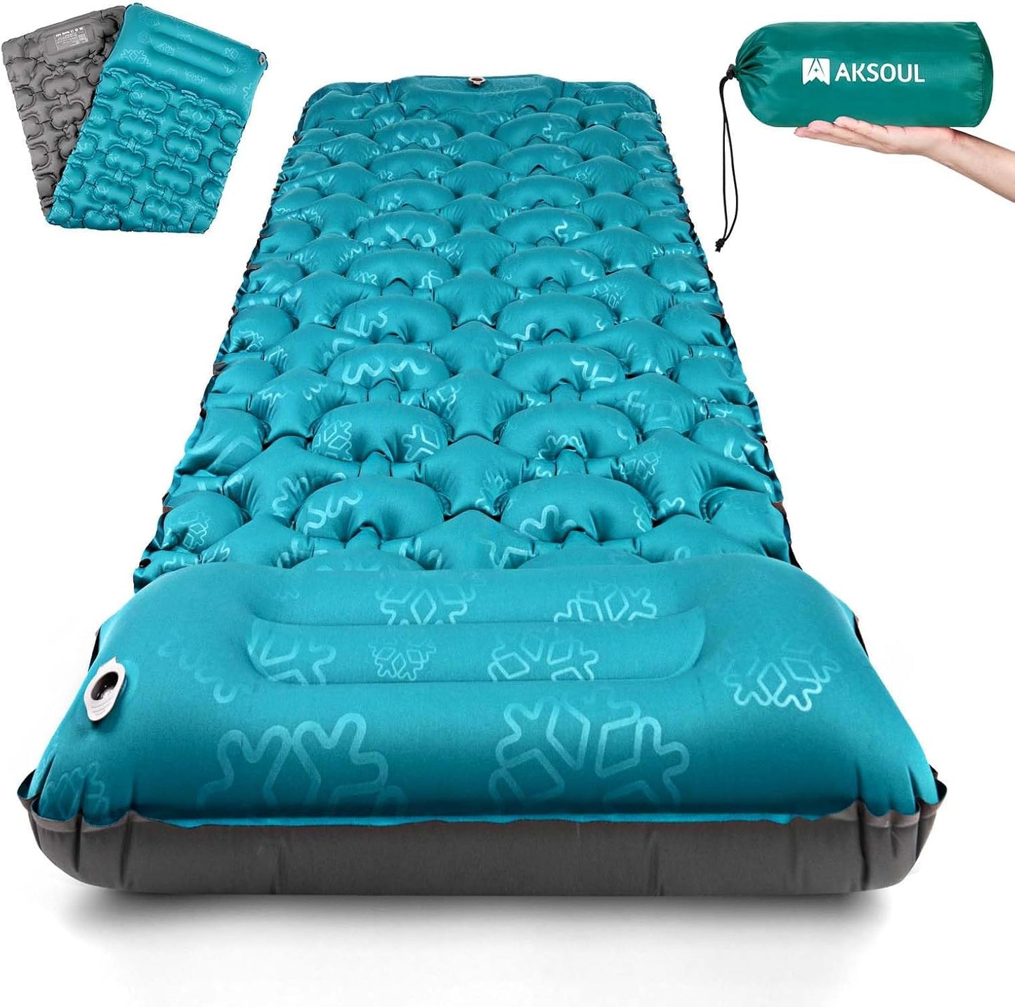 AKSOUL Self-Inflating Sleeping Pad for Comfortable Camping