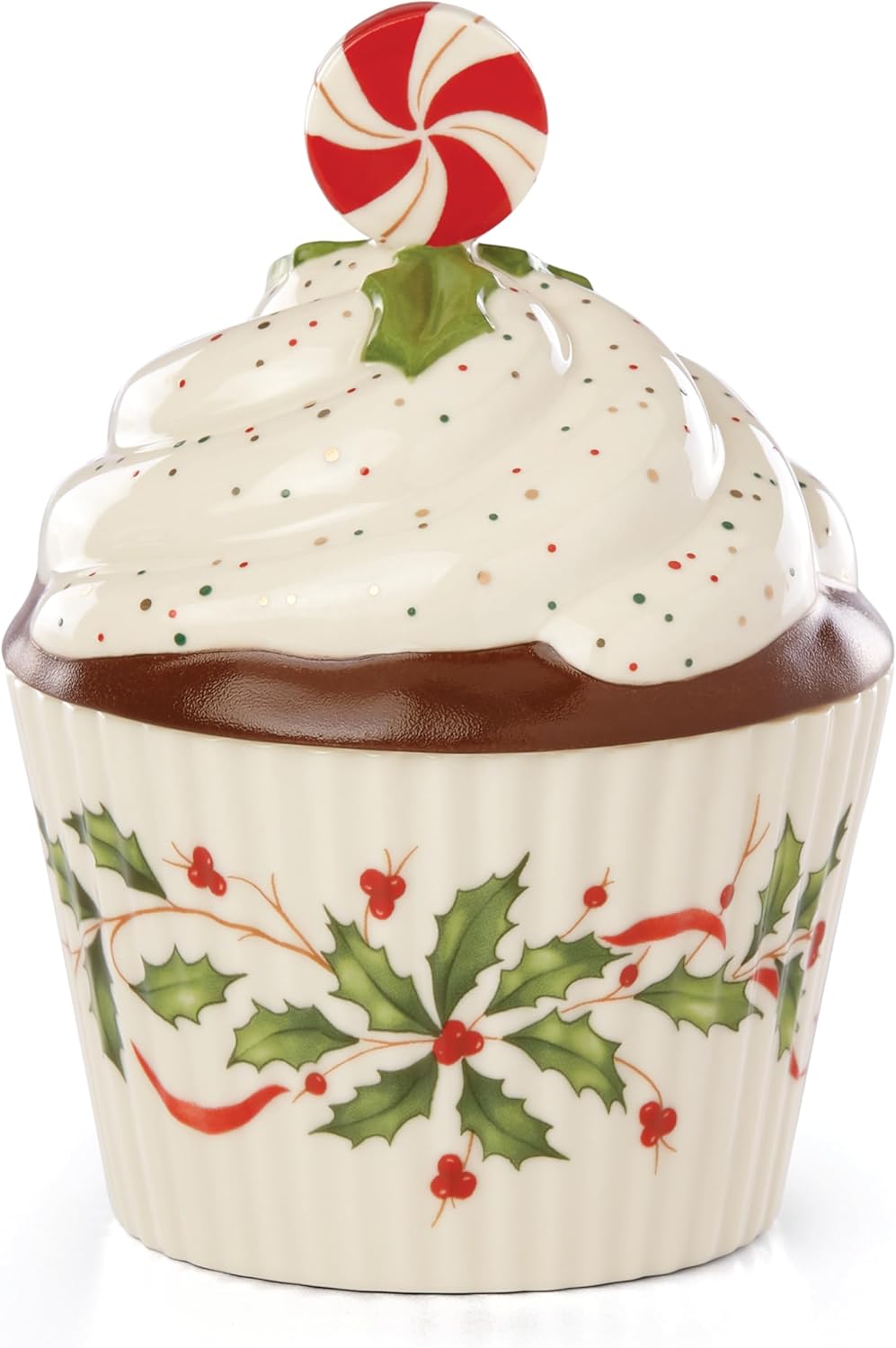 Lenox Holiday Bakeshop Cupcake Candy Dish for Christmas Hosting