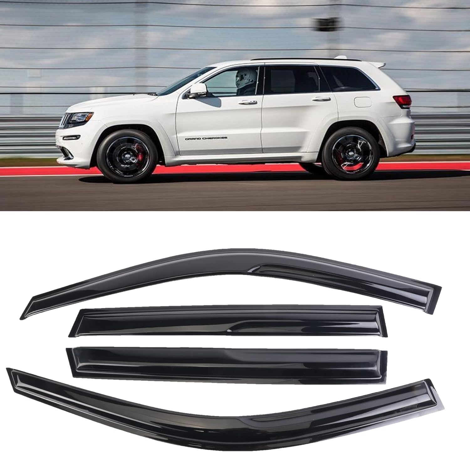 Window Visor Wind Deflectors for 2011-2021 Jeep Grand Cherokee