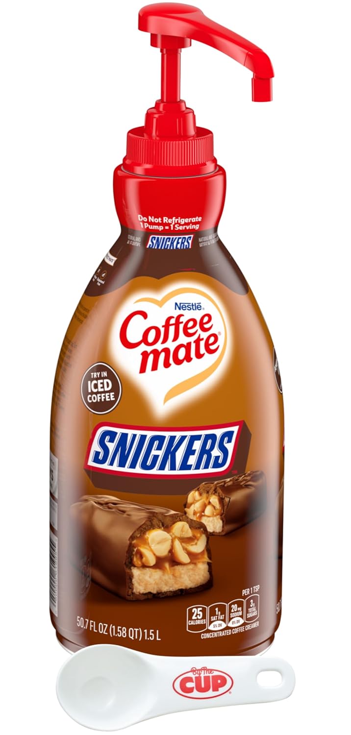 Coffee mate Snickers Liquid Concentrate for Delicious Creamy Coffee