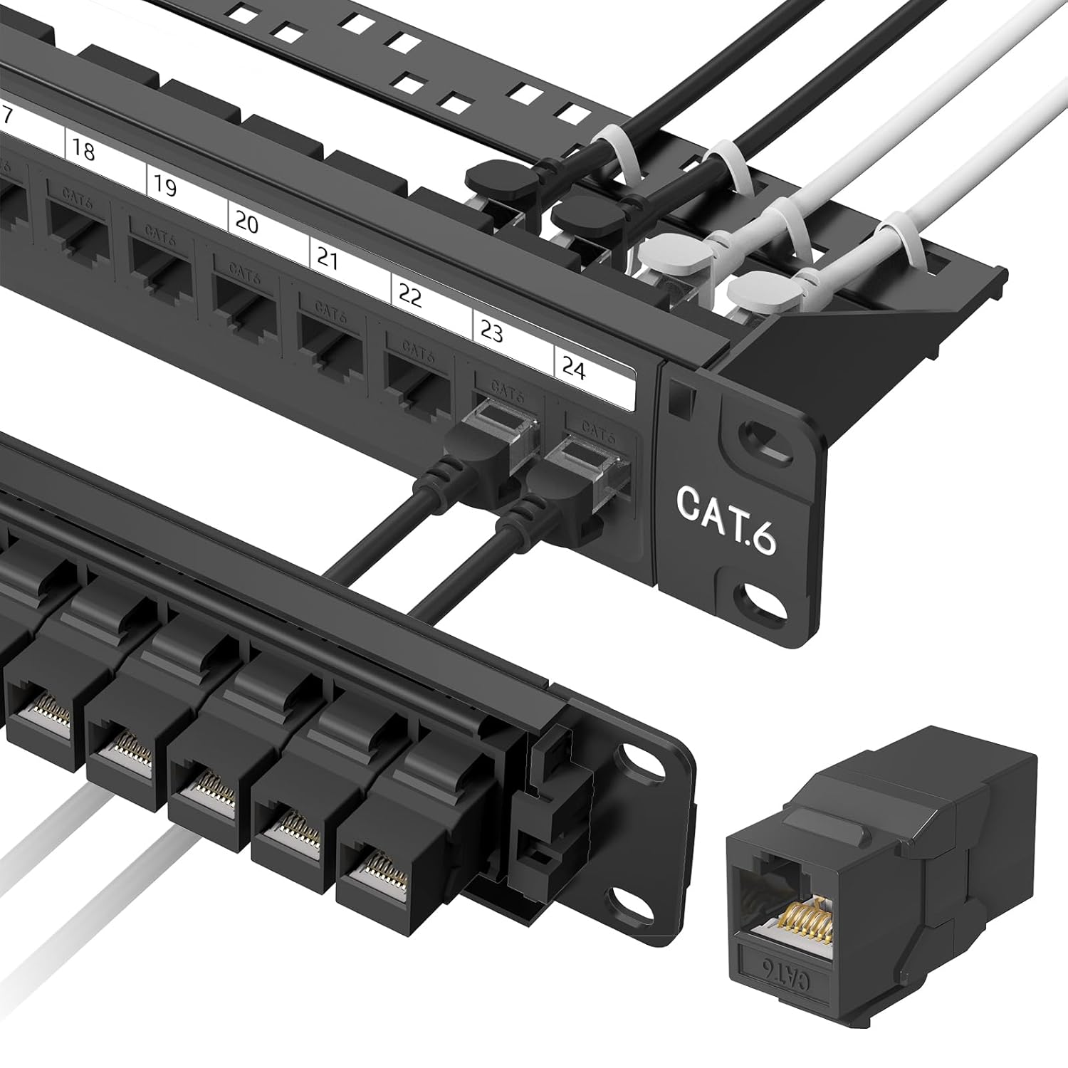 Jadaol 24 Port Patch Panel for Easy Network Setup and Management