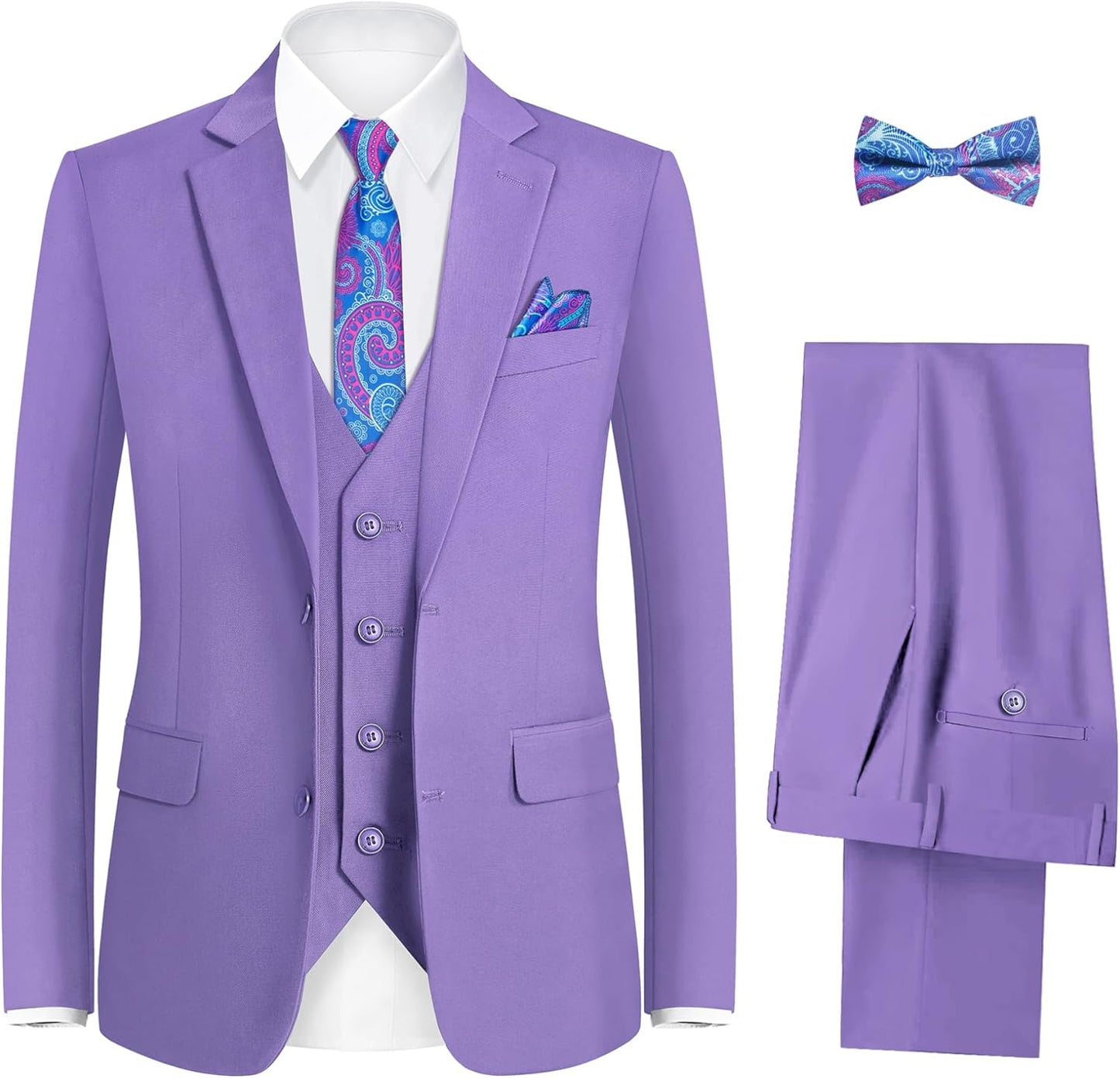 Boys Suit Set Modern Fit Adjustable Waist for All Occasions