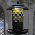 Solar Bird Feeder for Outdoor Hanging - Mosaic Solar Seed Feeder