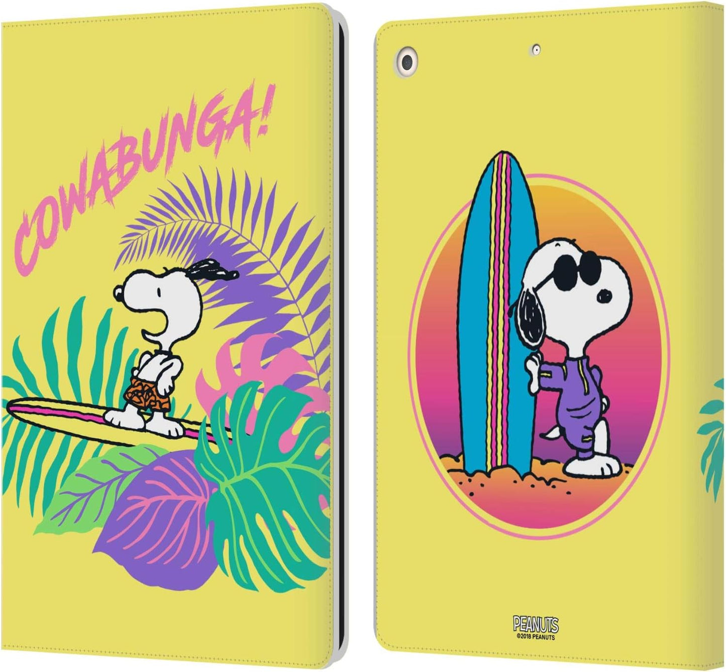 Peanuts Cowabunga! Snoopy Aloha Leather Wallet Case for iPad