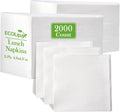 ECOLipak Lunch Napkins Bulk 2000 Count - Everyday 2-Ply Value Pack