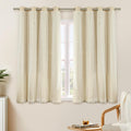 XiDi Beige Star Hollow Out Curtains 80% Blackout - 2 Panels
