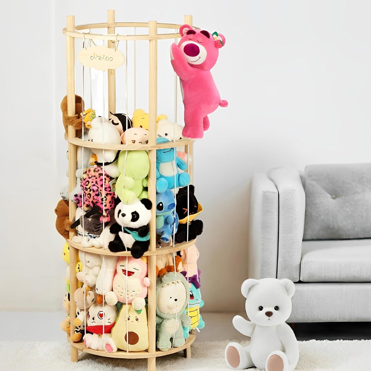 Extra Large Stuffed Animal Storage for Kids' Rooms and Playrooms