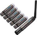 JERRAY 6Pcs DMX Wireless System 5 Receivers 1 Transmitter - Real-Time