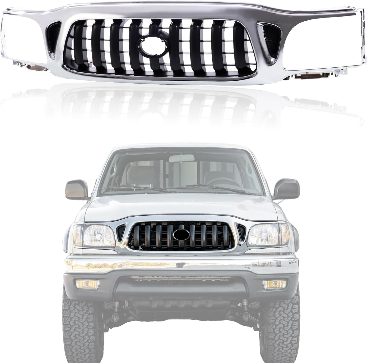Front Grille Grill for Toyota Tacoma 2001-2004 - Chrome Finish