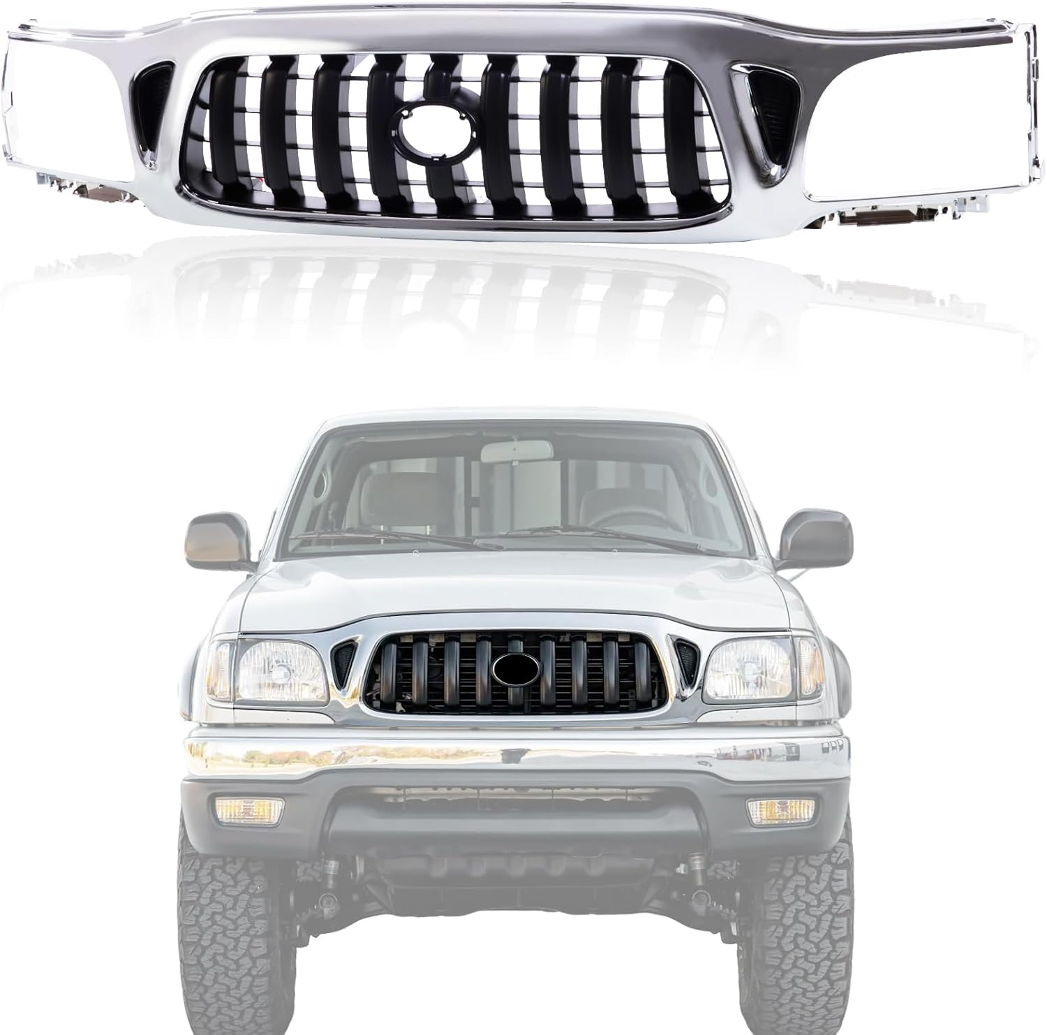 Front Grille Grill for Toyota Tacoma 2001-2004 - Chrome Finish