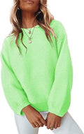 ARTFREE Womens Ribbed Knit Crewneck Sweater for Fall Style