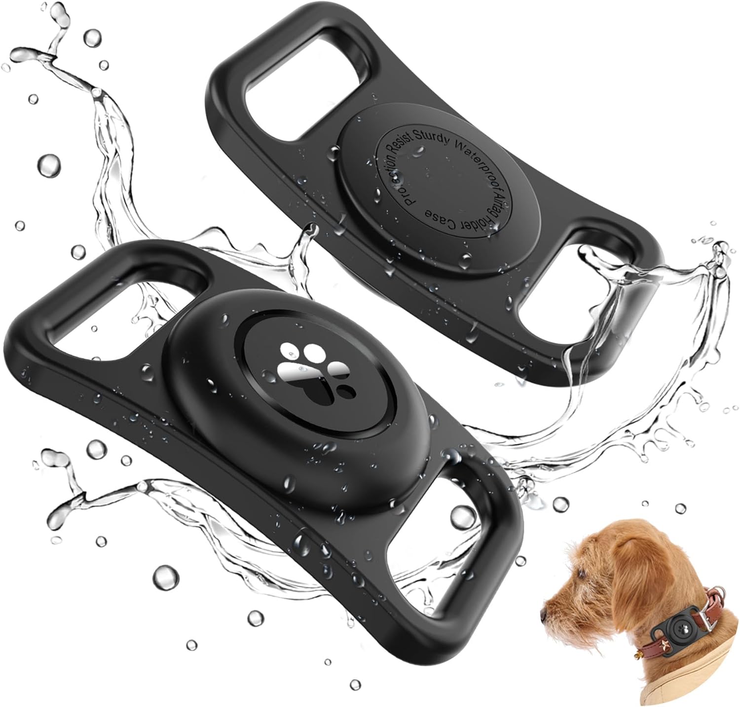 Waterproof GPS Dog Collar Holder Duo