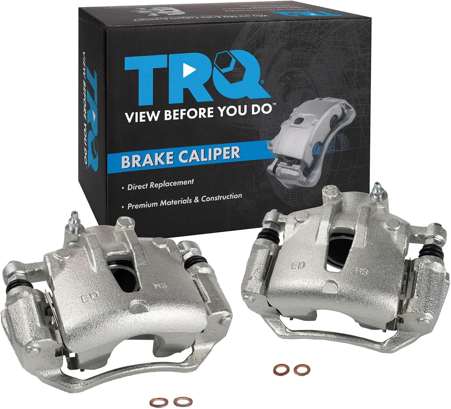 TRQ Front Brake Caliper Set for 2009-2012 Hyundai Elantra