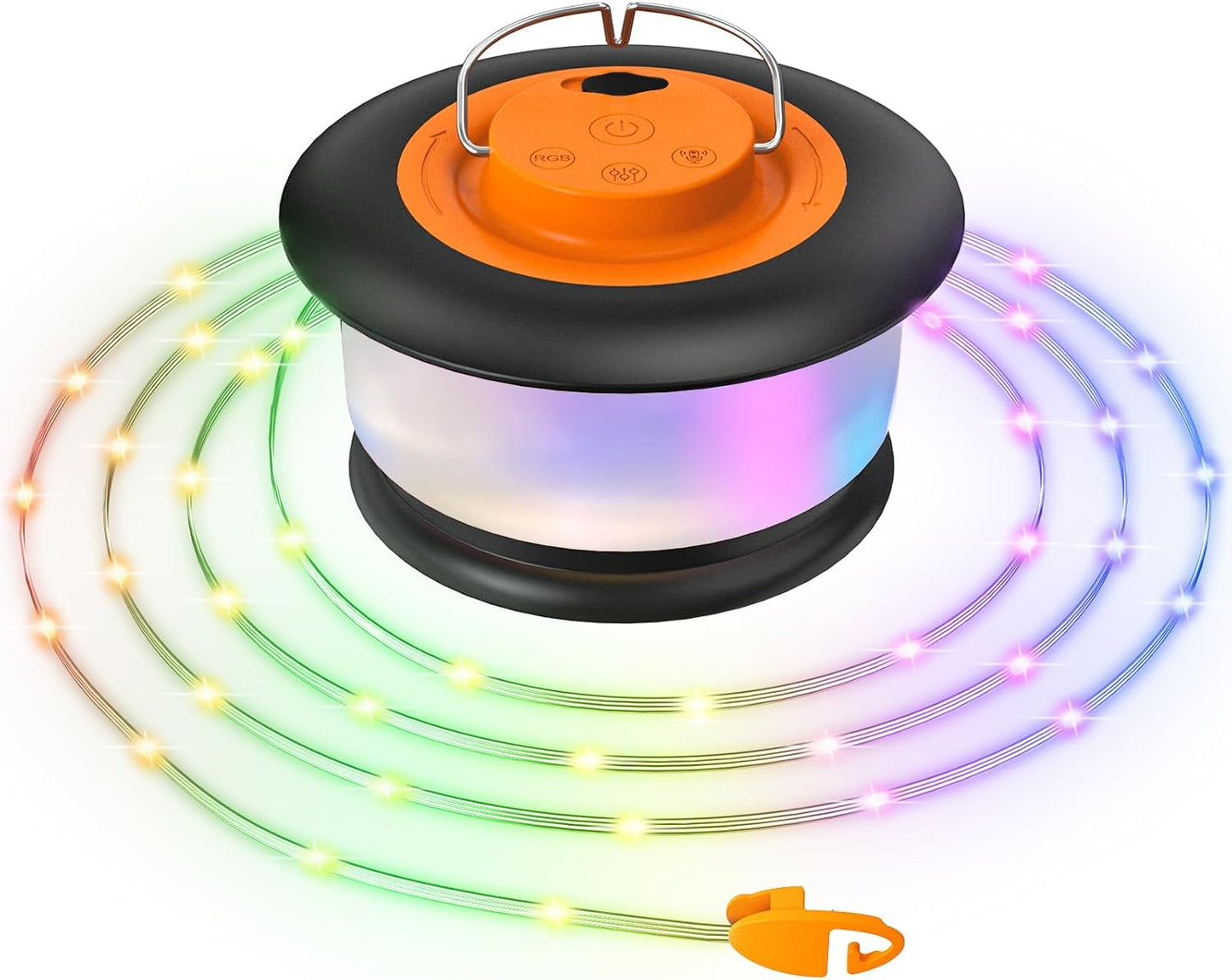 RGB Retractable Camping Lights - 19 Modes, Quick Recovery, 33FT Portable, Waterproof - HOMEBEST