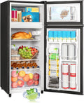 Double Door Refrigerator with Freezer 4.5 Cu.Ft - Compact Dorm Fridge