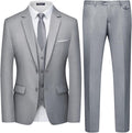 Men's Slim Fit 3-Piece Black Suit Set for Weddings and Business