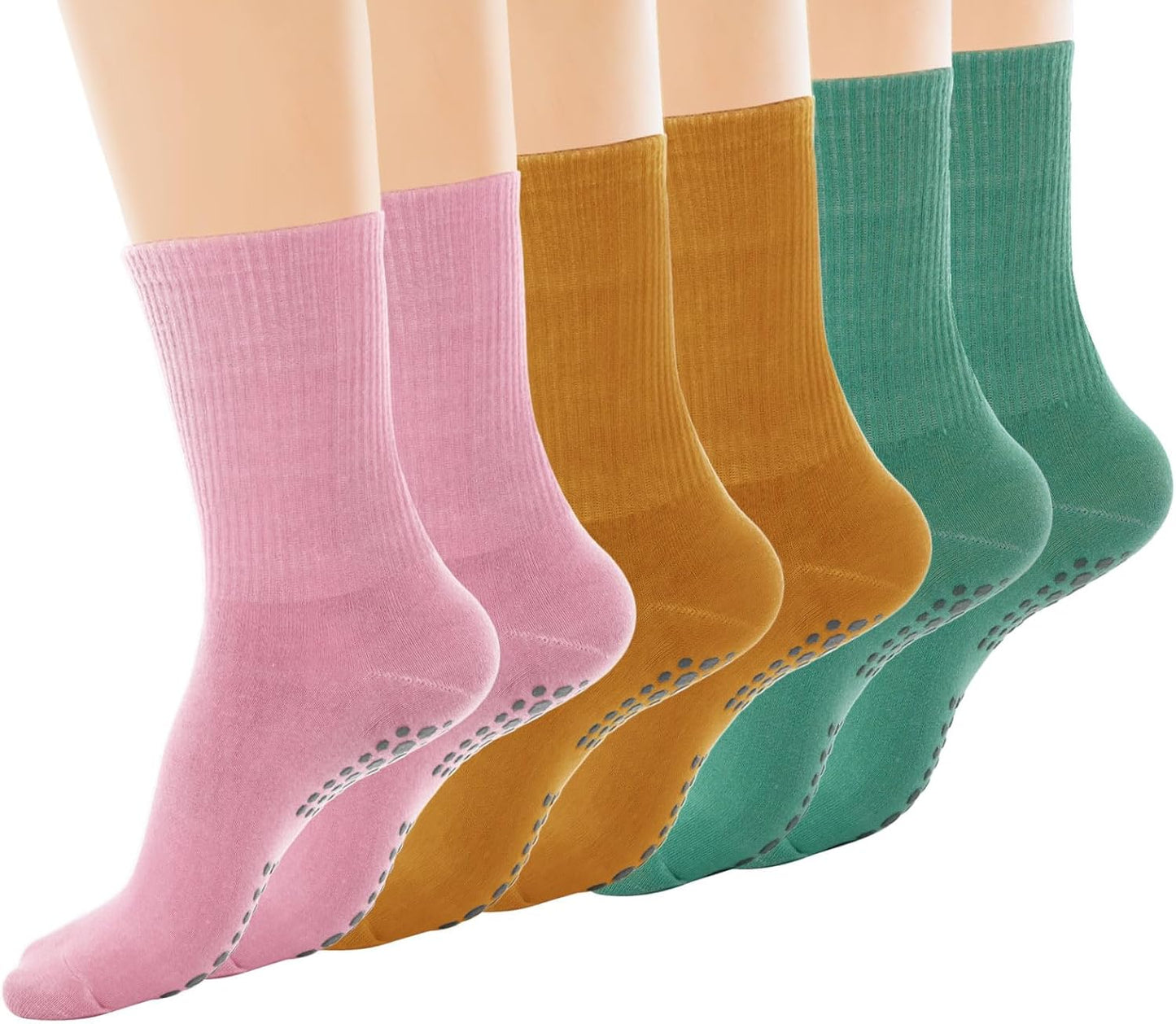 Grip it with GONITYOU Pilates Socks - 6 Pairs
