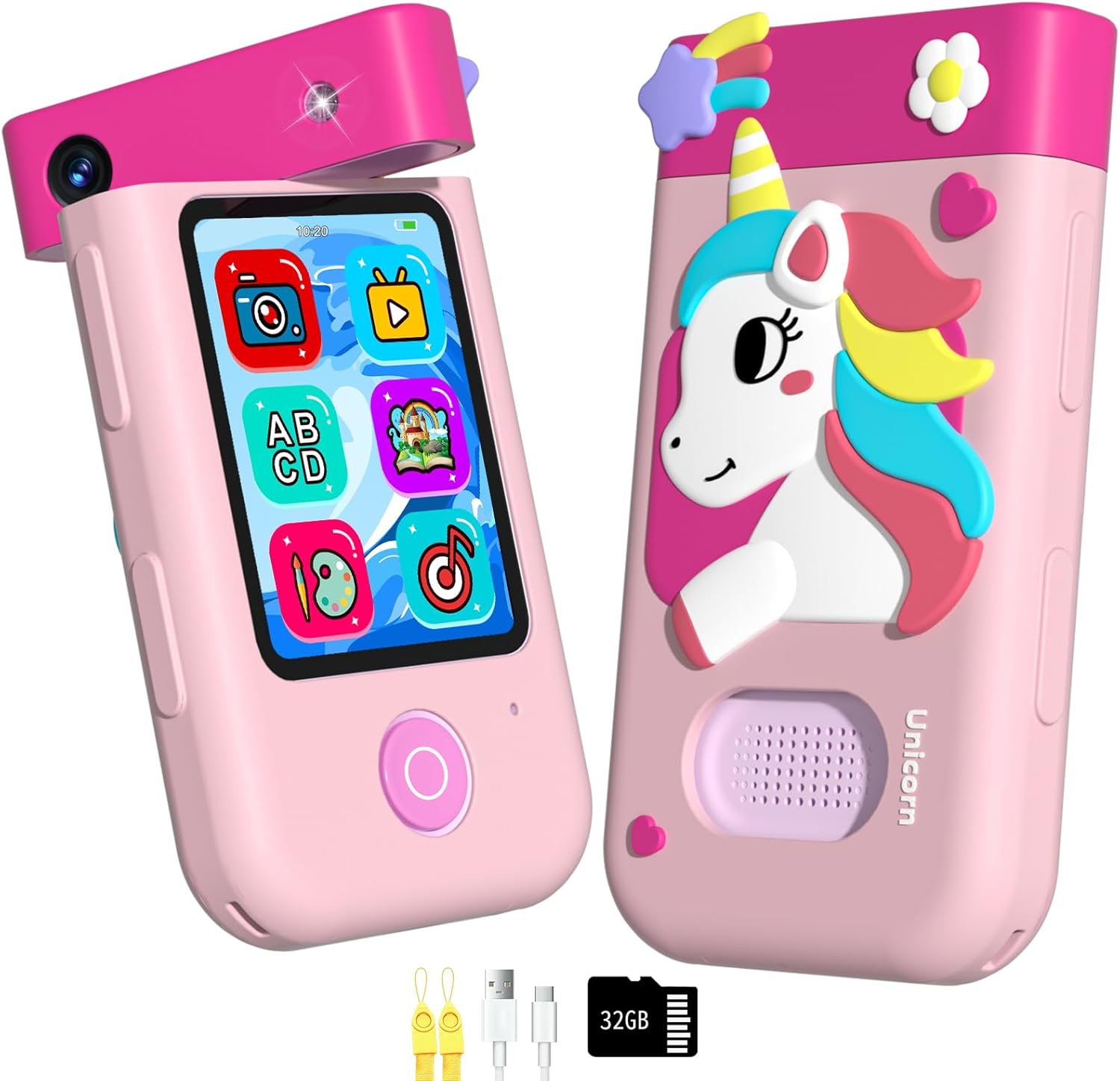 Girls Smart Phone with Dual Camera & Music Player - Perfect Gift for Ages 3-10! 