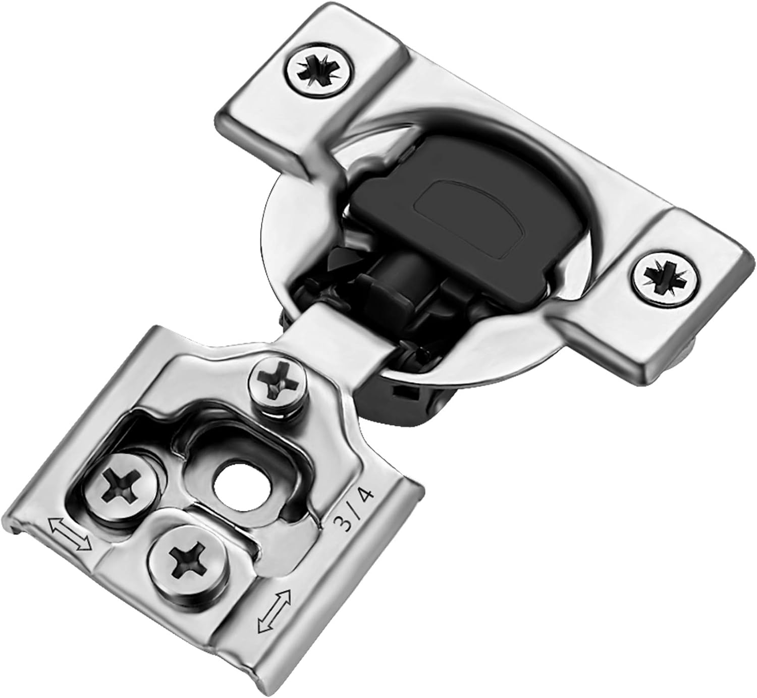 Ravinte 50 Pack Soft Close Hinges for Kitchen Cabinets - Satin Nickel