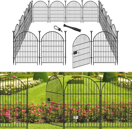 Tall Garden Fence with Gate for Dogs and Animal Barriers
