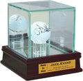 Golf Ball Display Case (Cherry with Engraving) - Elegant Keepsake