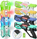 Rechargeable Laser Tag Set with Vests for Kids - 4 Player Battle