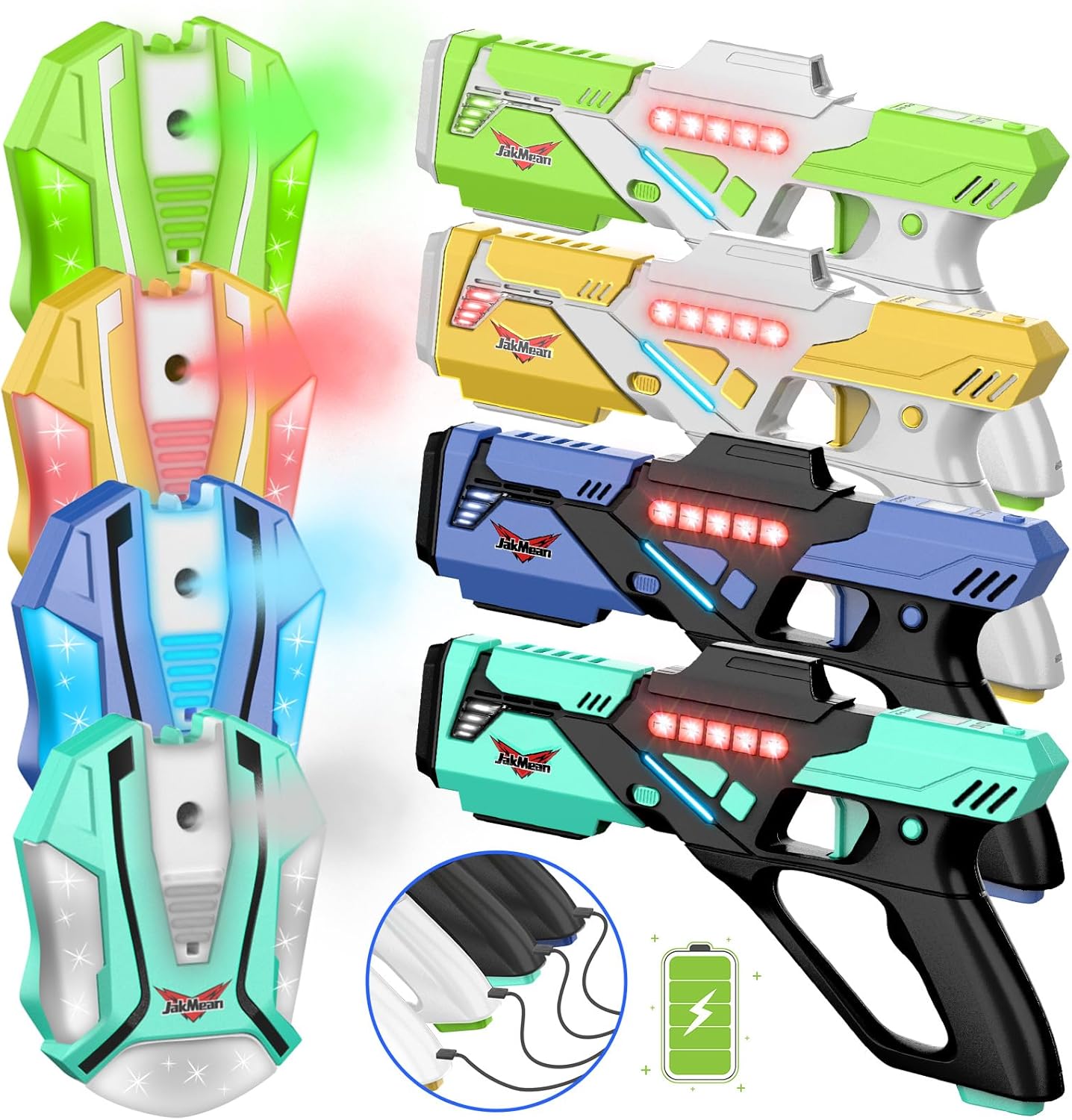 Rechargeable Laser Tag Set with Vests for Multiplayer Fun