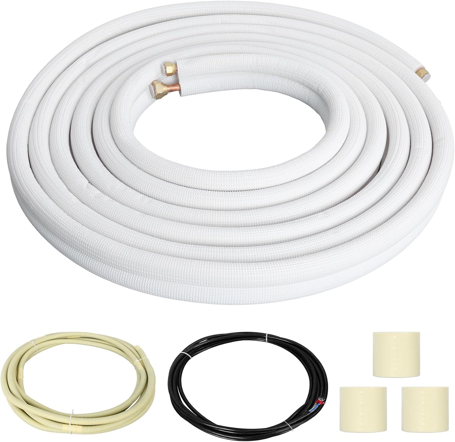 25FT Mini Split Line Set: Flared Copper Pipes for Efficient Cooling