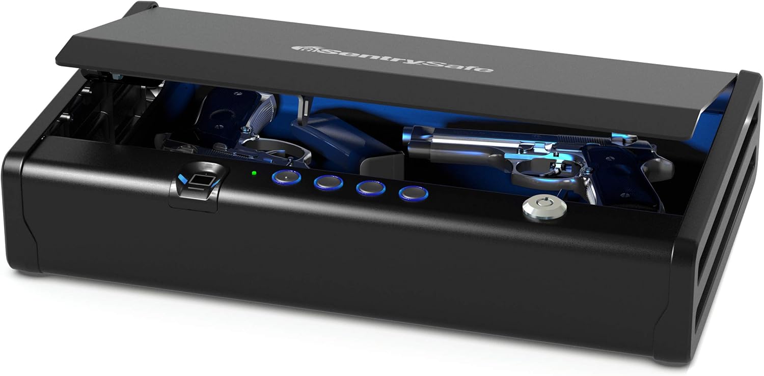 SentrySafe Biometric Gun Safe for Handguns with Interior Light