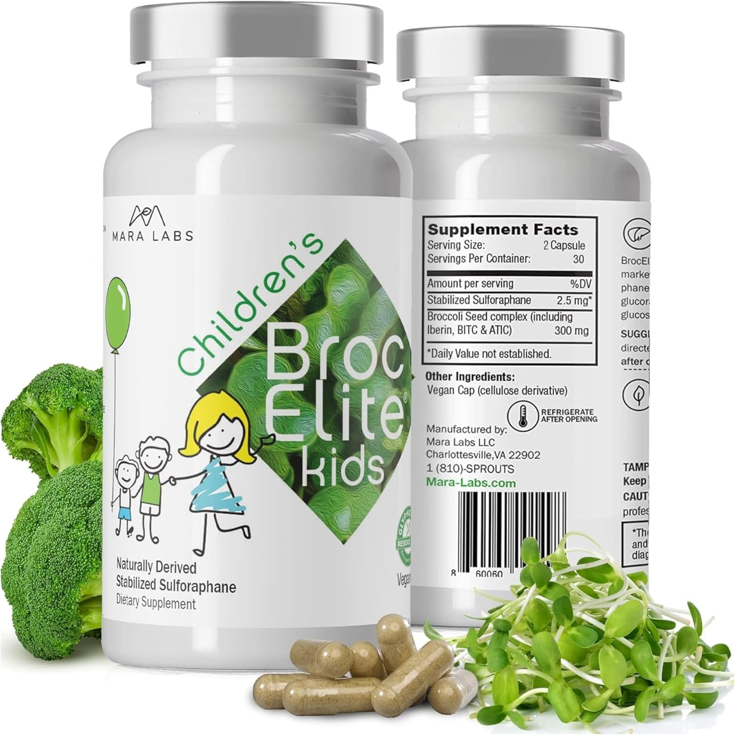 Mara Labs Kids Broccoli Supplement with Stabilized Sulforaphane
