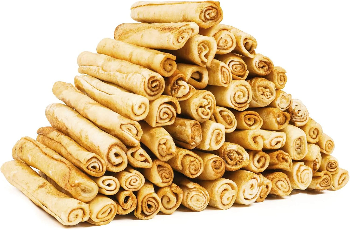 Dog Rawhide Rolls Twist Sticks for Puppy and Small Dogs 60 Count