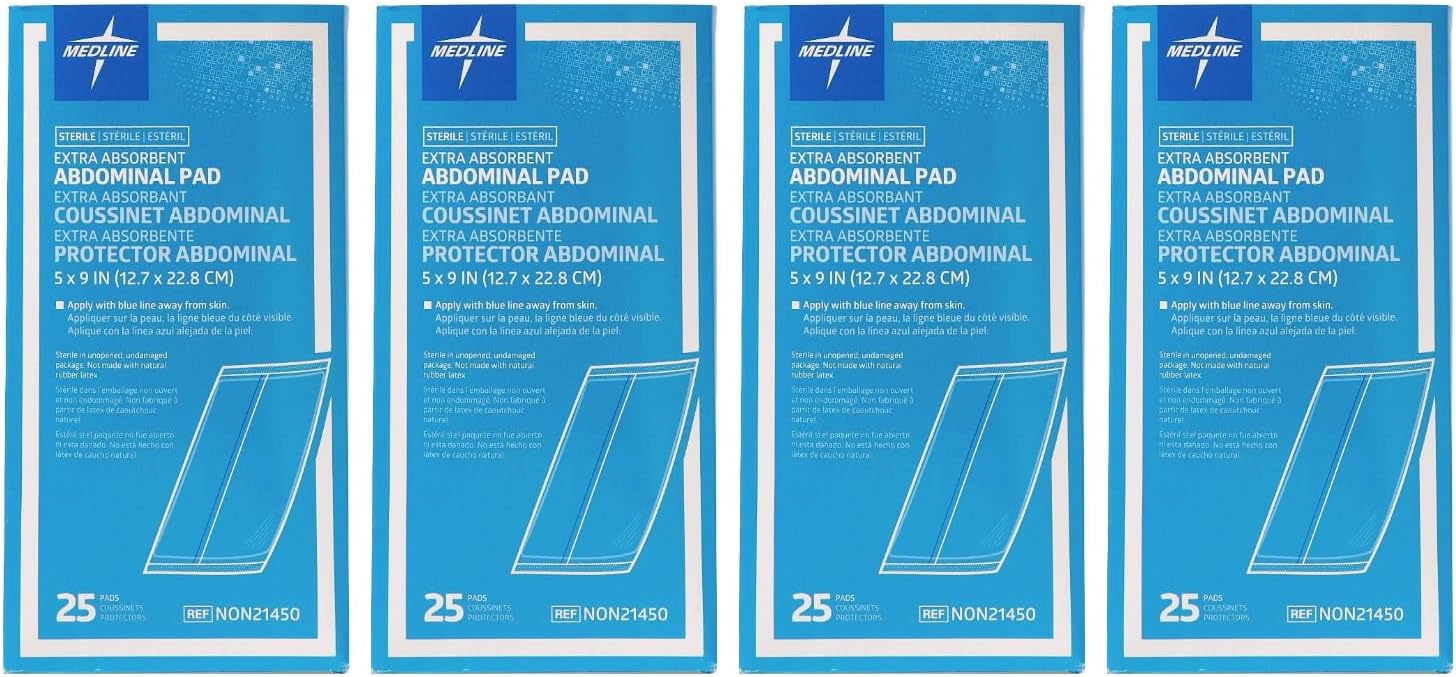 Medline Sterile Abdominal Pads for Effective Wound Care