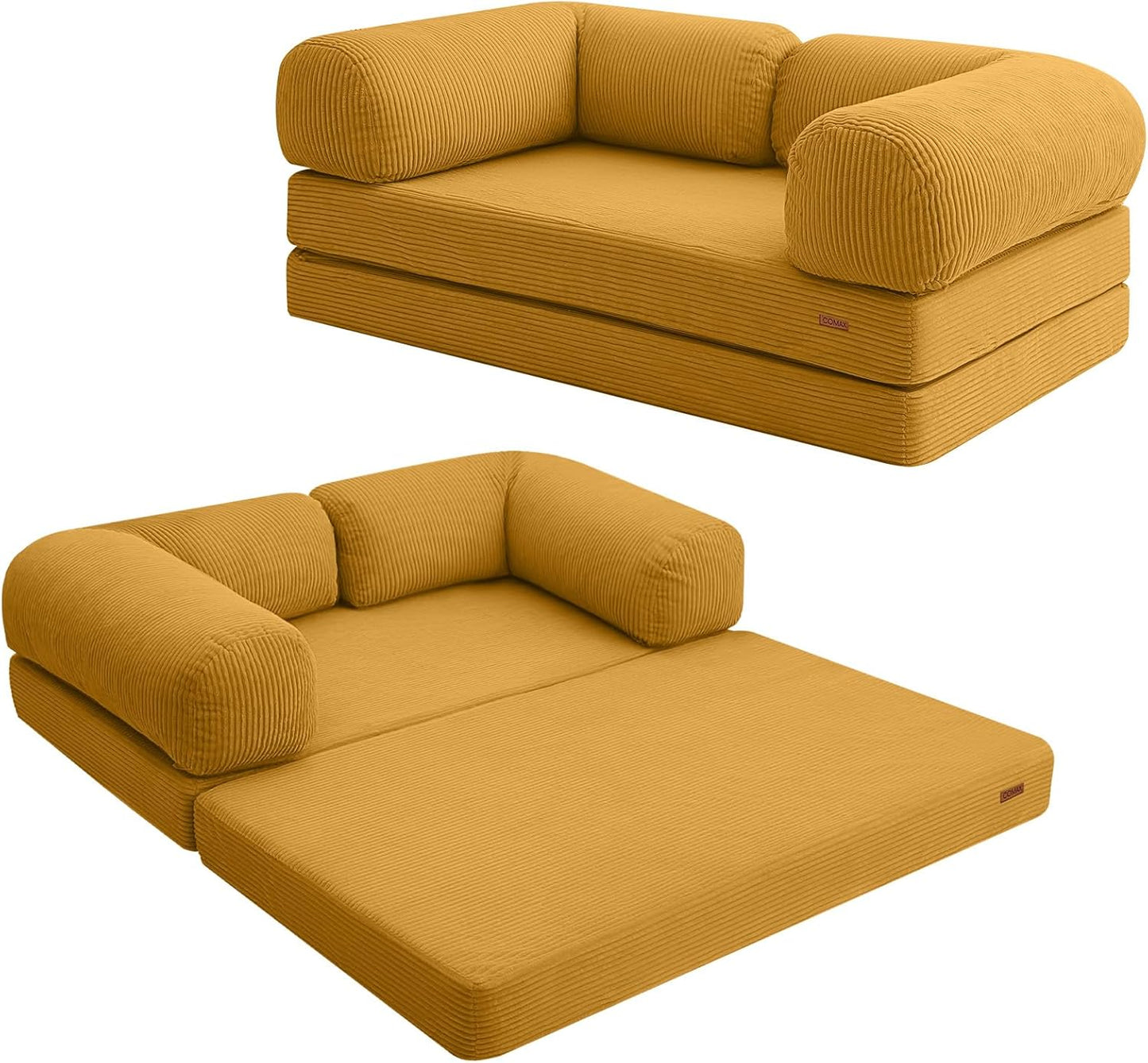 COMAX Folding Sofa Bed: 4-in-1 Convertible Floor Couch