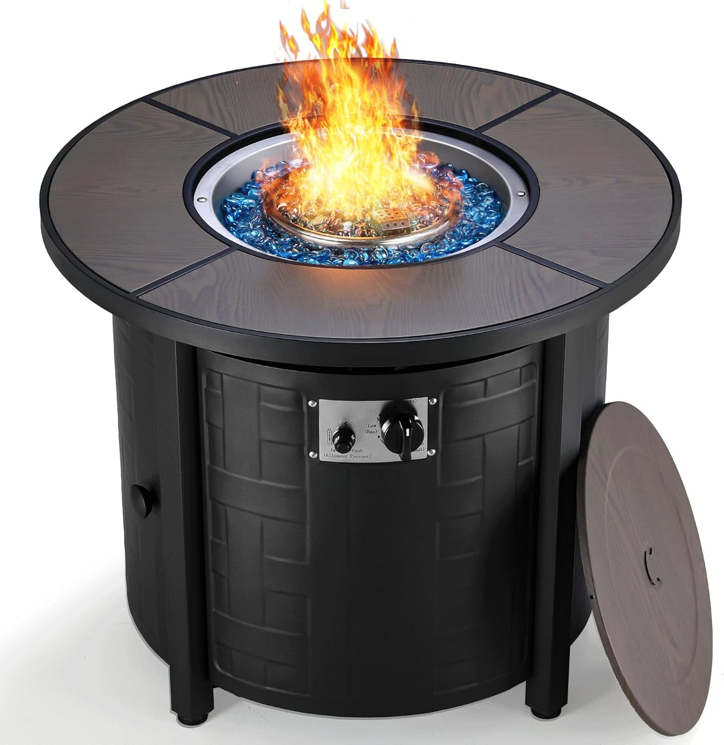 TLGREEN 30in Propane Fire Pit Table with 50,000 BTU Heat