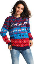 Ugly Christmas Sweater for Men Reindeer Fairisle Pullover - Festive