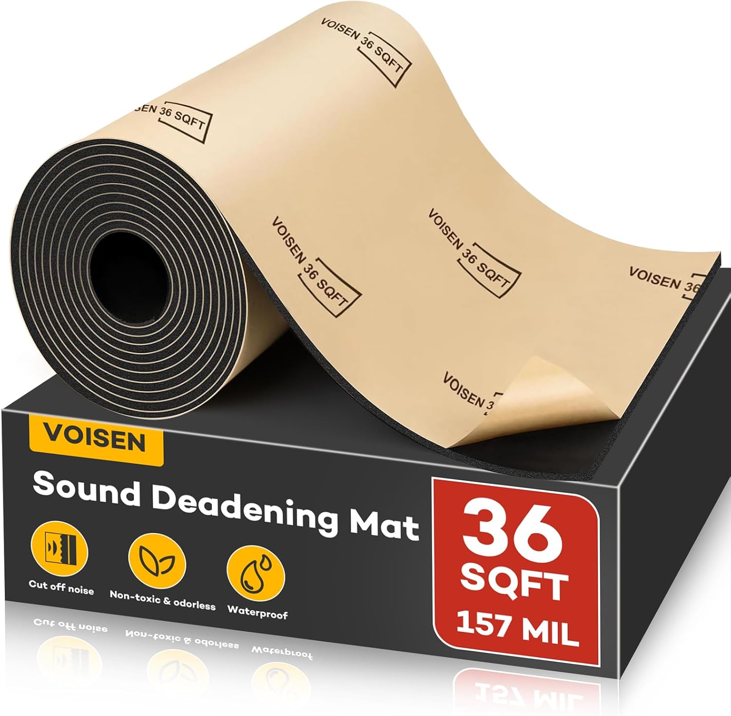 VOISEN Sound Deadening Material for Cars - 36 sqft Coverage